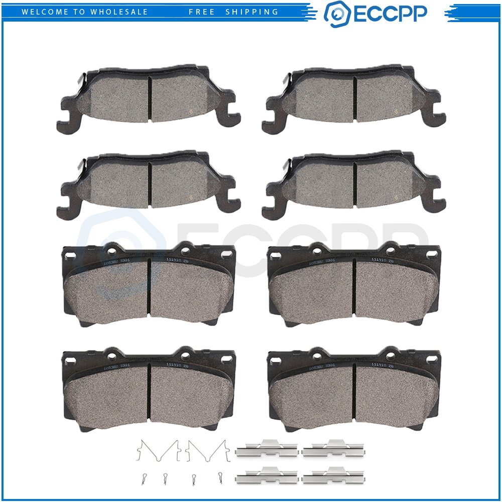 Front Rear Ceramic Brake Pads For 2006 2007-2010 Hummer H3 2009-2010 Hummer H3T 6B93BC-57