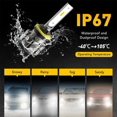 AUXITO 880 881 893 6500K White LED Foglight Fog Light Conversion Bulbs B3F EOA AUXITO
