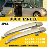 2X Gold Exterior Sliding Door Handle For 04-10 Toyota Sienna Rear Left Right EOA 6B93BC-57