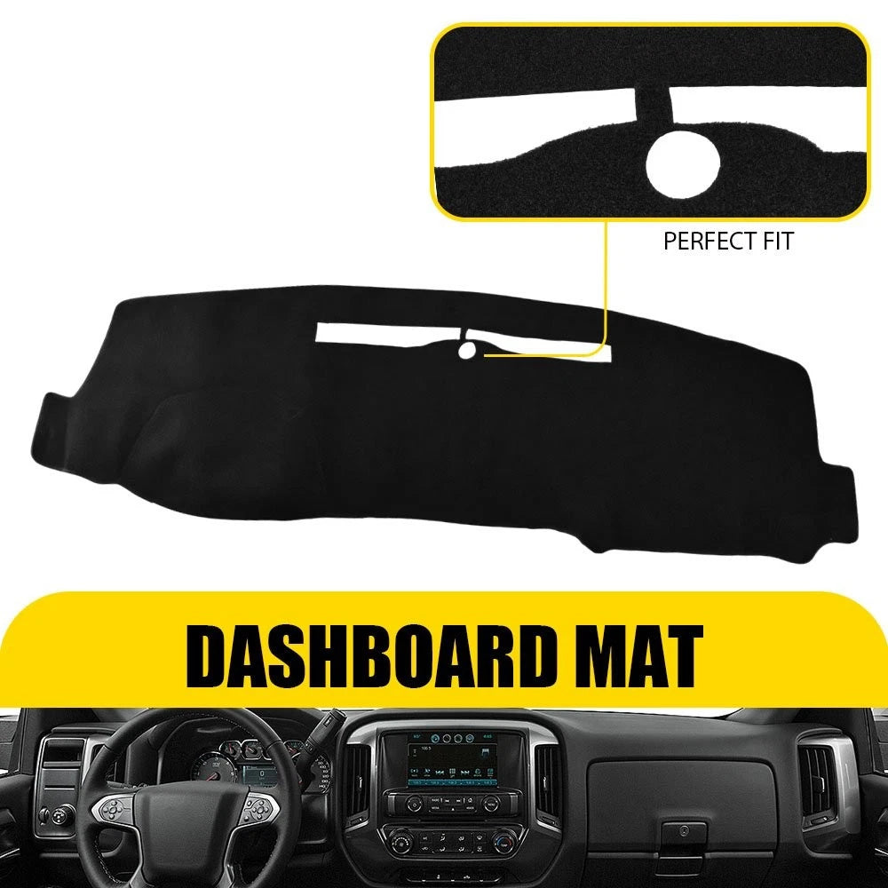 For Chevrolet Silverado 1500 2500 3500 Dash Cover Black Mat Dashmat 2014-2018 EA 6B93BC-57