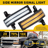 For 15-19 Chevy Silverado GMC Sierra Amber Side Mirror Sequential Signal Light A 6B93BC-57