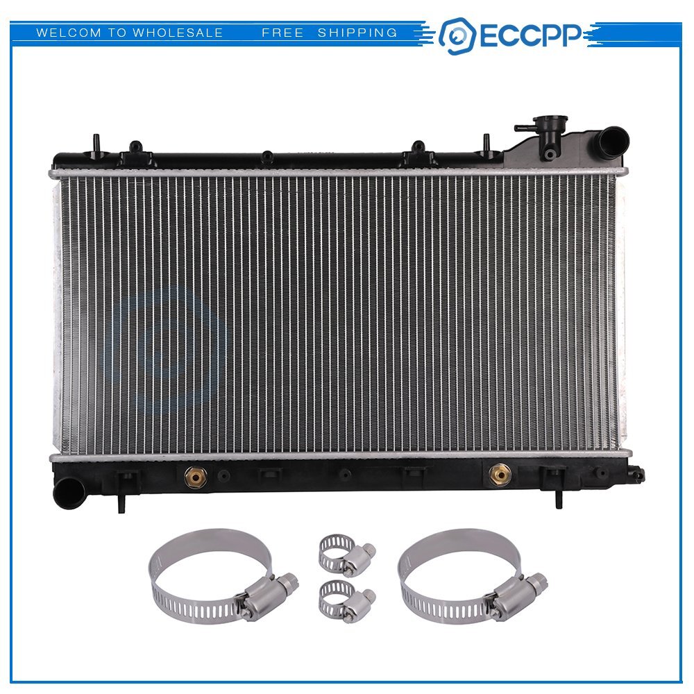 Radiator For 99-2001 Subaru Forester Impreza with Universal Oil Hose Clamps Kit 6B93BC-57