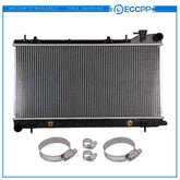 Radiator For 99-2001 Subaru Forester Impreza with Universal Oil Hose Clamps Kit 6B93BC-57