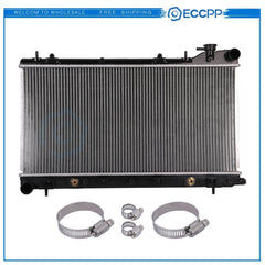 Radiator For 99-2001 Subaru Forester Impreza with Universal Oil Hose Clamps Kit 6B93BC-57
