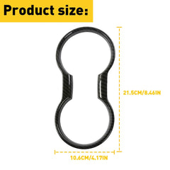 CUP HOLDER COVER FRAME CARBON FIBER ACCESSORIES TRIM FOR MUSTANG 2015-2022 EOA 6B93BC-57