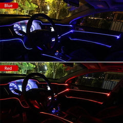 Red LED Car Accessories Interior Decor Atmosphere Wire Strip Light Lamp 5M EA 6B93BC-57
