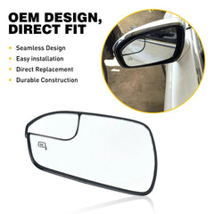For 2013-2020 Ford Fusion DRIVER Side LH View Mirror Glass Power Heated Left EOA 6B93BC-57