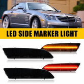 4X Smoke Front Rear Bumper Side Marker Lights For 2004-2008 Chrysler Crossfire A 6B93BC-57