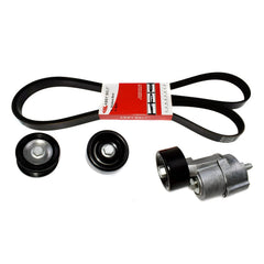 Tensioner & Serpentine Belt &Idler Pulley Kit For Hyundai Santa Fe Sorento Forte 6B93BC-57