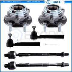 6Pcs Front Steering Tie Rod End Link Wheel Bearning Hub For 05-07 Nissan Murano KOEEP