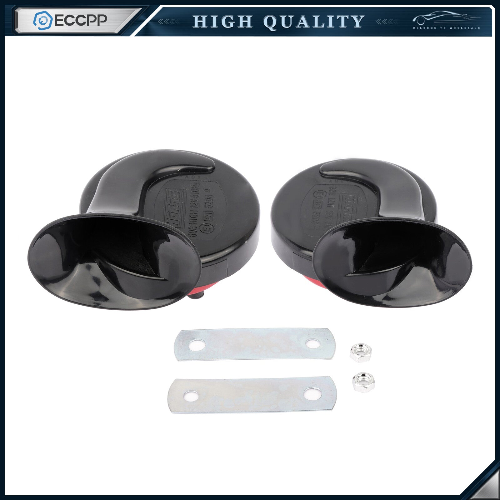 135DB Dual Tone Electric Snail Air Sire Horn Kit For Trumpet Train Car Truck 6B93BC-57