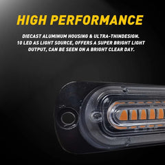 4X LED Strobe Light Emergency Beacon Warning Hazard Flash Car Truck Amber/White 6B93BC-57