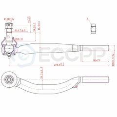 For Chevy Trailblazer & GMC Envoy 4PCS Front Inner Outer Tie Rod End Links Kit 6B93BC-57