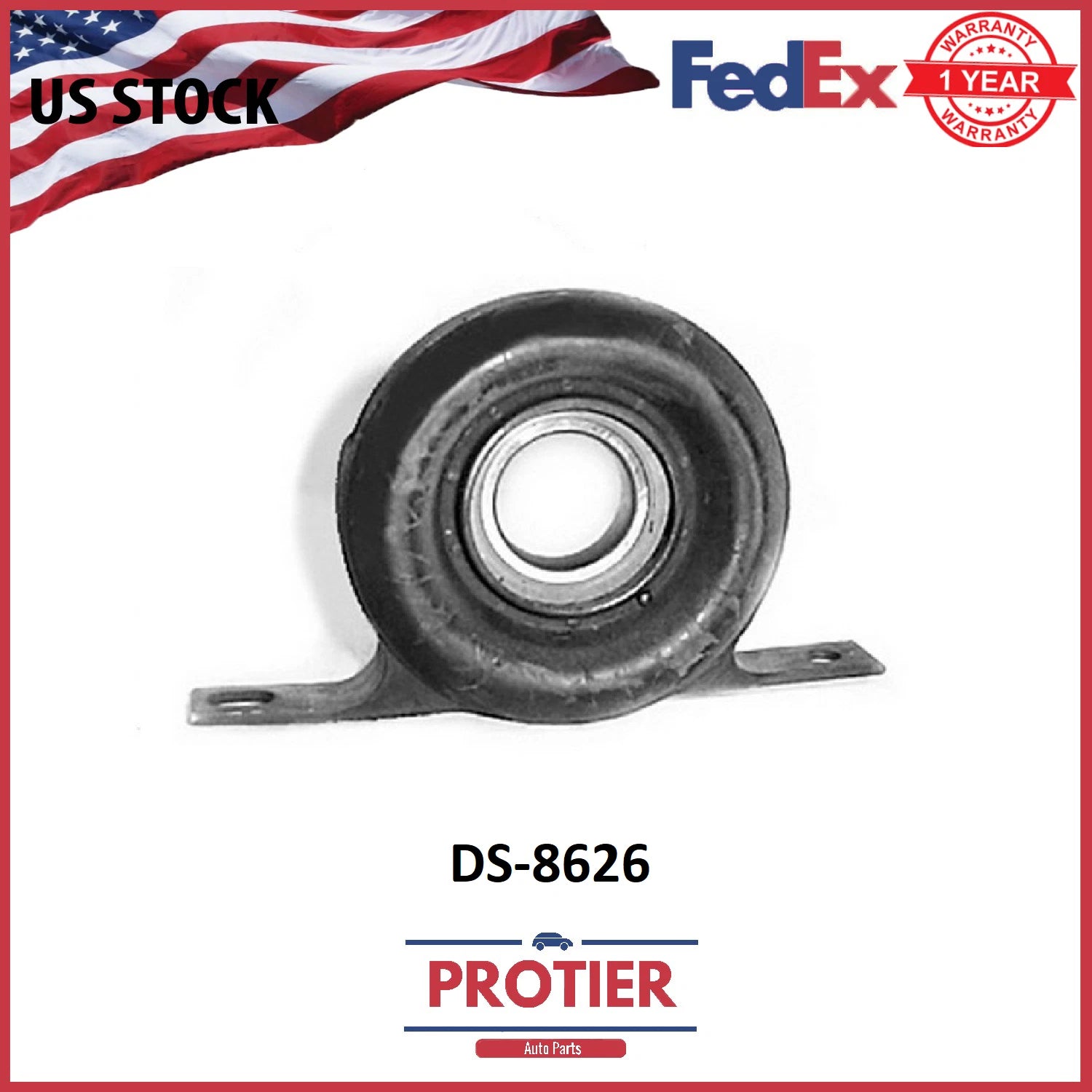 Protier Drive Shaft Center Support Bearing - Part # DS8626 6B93BC-57