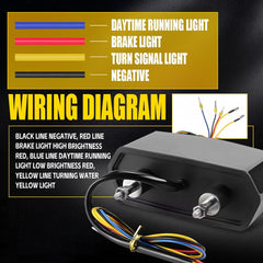 3-in-1 LED Tail Brake Light Sequential Turn Signal For Honda GROM MSX125 CBR650F 6B93BC-57