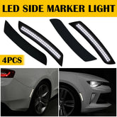Fits Chevy Camaro 16-21 Smoked LED Side Marker Lights Set Front&Rear Bumper 4PCS 6B93BC-57