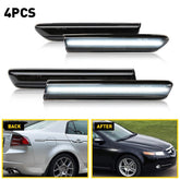 White LED Front Rear Side Fender Marker Lights For Acura 2004-2008 TL base Smoke 6B93BC-57