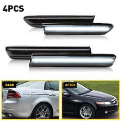 White LED Front Rear Side Fender Marker Lights For Acura 2004-2008 TL base Smoke 6B93BC-57