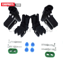 Set of 2 12015792 2 Way Weather Pack Series Male & Female Connector Harness Kit 6B93BC-57