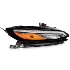 Pair Kit Headlights Assembly For 2014-2018 Jeep Cherokee 2.4L 3.2L Black Amber KOEEP