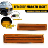 For 1980-86 Ford BRONCO F150 F250 F350 Front Side Amber Fender LED Marker Lights 6B93BC-57