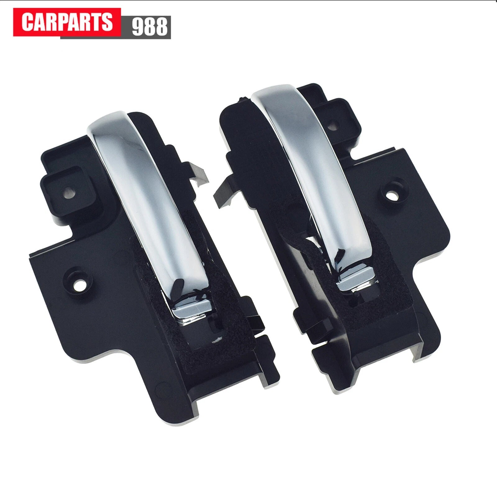 2Pcs Interior Door Handle Chrome Black Left Right For Dodge CaliberJeep Compass 6B93BC-57