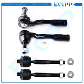 4pc Front Inner Outer Tie Rod End Links Kit For 2000 2001 2002 Toyota Tundra 2WD 6B93BC-57