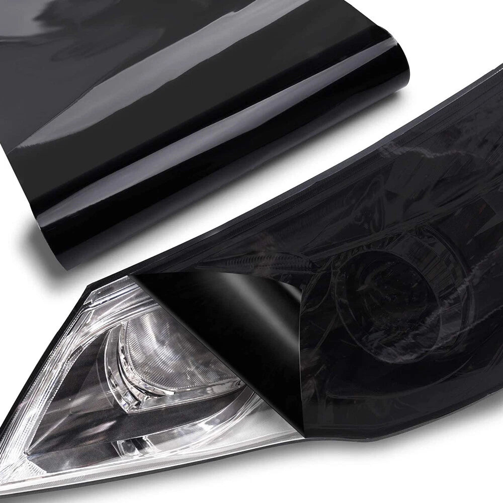 12"x72" Gloss Dark Black Smoke Headlight Taillight Fog Light Tint Film Vinyl EOA 6B93BC-57