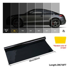 10FT Uncut Roll Window Tint Film 5% VLT 20" x 10ft Feet Car Home Office Glass EA 6B93BC-57