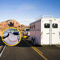 6FT Breakaway Trailer Cable Trailer Safety Spring Rope Coiled Brake Away Cable 6B93BC-57