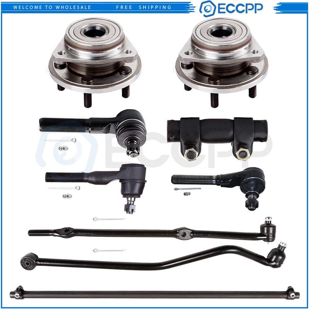 9Pcs Front Steering Tie Rod End Adjusting Track Bar For 2000-2006 Jeep Wrangler KOEEP