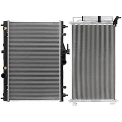 Aluminum Radiator & AC Condenser Cooling Kit For 07-12 Nissan Versa 6B93BC-57