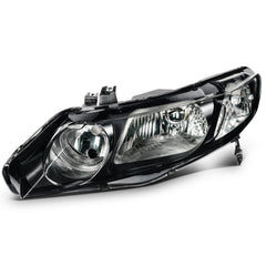 ECCPP Headlights Assembly For Honda Civic 1.8L 2.0L 2006-2011 Pair Kit Black 6B93BC-57