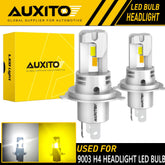 AUXITO H4 9003 LED Headlight Hi Low Conversion Kit Dual Colors White Yellow EOA AUXITO