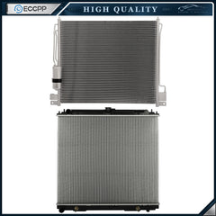 Aluminum Radiator & AC Condenser Cooling Kit For 2005-2016 2017 Nissan Frontier 6B93BC-57