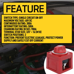 12-48V 300A M-Series Battery Switch On Disconnect Off Power For marine boat RV‘s 6B93BC-57