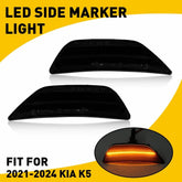 2X For 2021-2024 Kia K5 Smoked Amber LED Front Bumper Side Marker Signal Light A 6B93BC-57