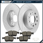 10.71" REAR Disc Brake Rotors Ceramic Pads for 2015 2016 2017 Audi A3 A3 Ouattro