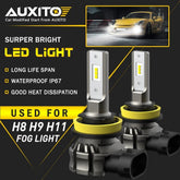 2X AUXITO H11 H8 LED Fog Driving Light 6500K Super Bright Bulb DRL White B3F EA2 AUXITO