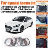 Rubber Seal Strips Weather Draft Wind Noise Reduction Kit For Hyundai Sonata 9th