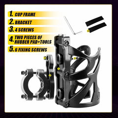 Motorcycle Cup Holder Drink Holder Water Bottle Holder Universal For ATV Bike EA 6B93BC-57