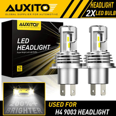 AUXITO H4 9003 LED Headlight Bulb Conversion Kit High Low Beam 6500K 200W M3 EOA AUXITO