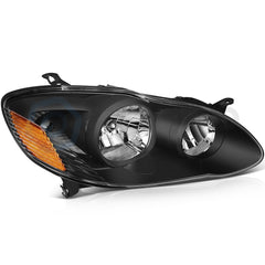 ECCPP Headlights Assembly For Toyota For Corolla 1.8L 2003-208 Pair Black Amber 6B93BC-57