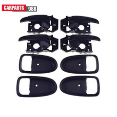 8Pcs For Hyundai Elantra Black Interior Door Handle & Cover Bezel Front Rear 6B93BC-57
