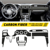 30PCS Carbon Fiber Full Set Interior Decoration Trim Kit For 2015+ Ford Mustang 6B93BC-57