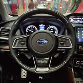 Carbon Fiber&PU Leather Steering Wheel Stitch on Wrap Cover For Subaru Forester
