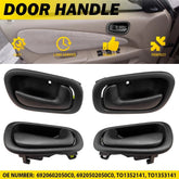 4PC Interior Door Handle For 1998-2002 Toyota Corolla/Chevrolet Prizm Black EOA 6B93BC-57