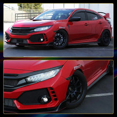 2PC For 2016-2021 Honda Civic Front LED Side Bumper Marker Smoked White LED EOA 6B93BC-57