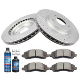294mm Front Drilled & Slotted Brake Rotors Ceramic Brake Pads for Dodge Avenger