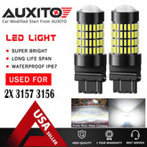 AUXITO 2X 3157 3156 T25 Back up Reverse Light White LED Tail bulb 102SMD EA AUXITO